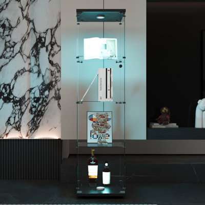 Vitrine à 4 tablettes Leds