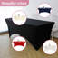 Grande nappe rectangulaire de 6 pi, couvertures en tricot extensibles de 180 g / m², disponible en plusieurs couleurs, convient aux restaurants d'hôtel, aux cuisines, aux bureaux et aux longues décorations de salle de réception. Premium et élégant-705967888-705967892