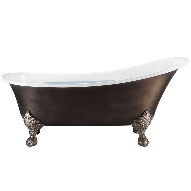 Baignoire de trempage sur pattes en acrylique 60 po x 28 po