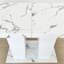 Modern White Marble Dining Table, Extendable For 6 - 10 People Table In 10, Space Design
