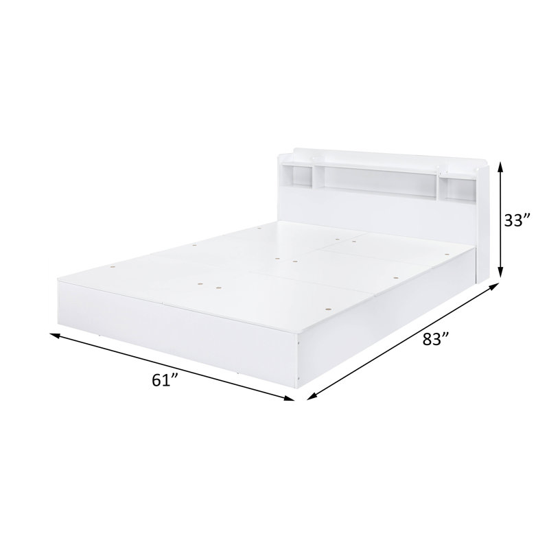 Grand lit Sahas en blanc