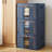 100L Large Capacity Closet Storage Organizer Foldable Cotton Linen Storage Box With Steel Frame, Lid And Handles Breathable Clear Window Bin For Bedroom Clothing Quilts Bedding-1669804773