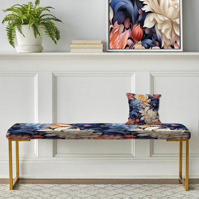 Banc rembourré or