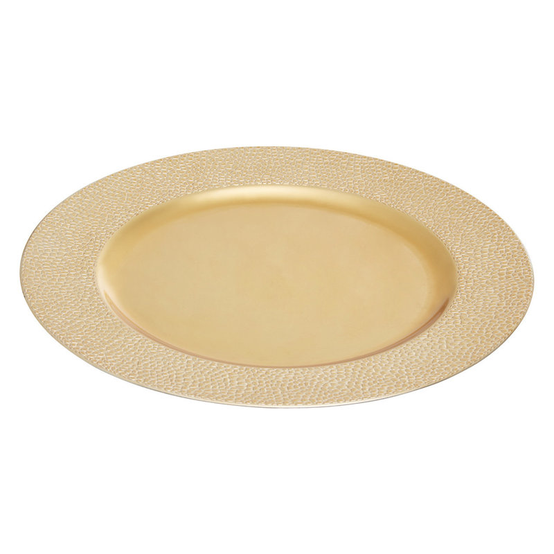 Bocana Solid Colour Charger, Gold