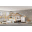Lit maison en bois blanc