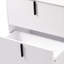 Meuble-lavabo de 30 po avec lavabo en céramique, conception cannelée pour impact visuel, glissières de tiroir à fermeture en douceur, tiroirs d'extension, 5,8 po, pieds 8,27 po, blanc, solution de rangement fonctionnelle-757031177