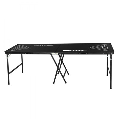 VEVOR Black 240cm L Beer Pong Table