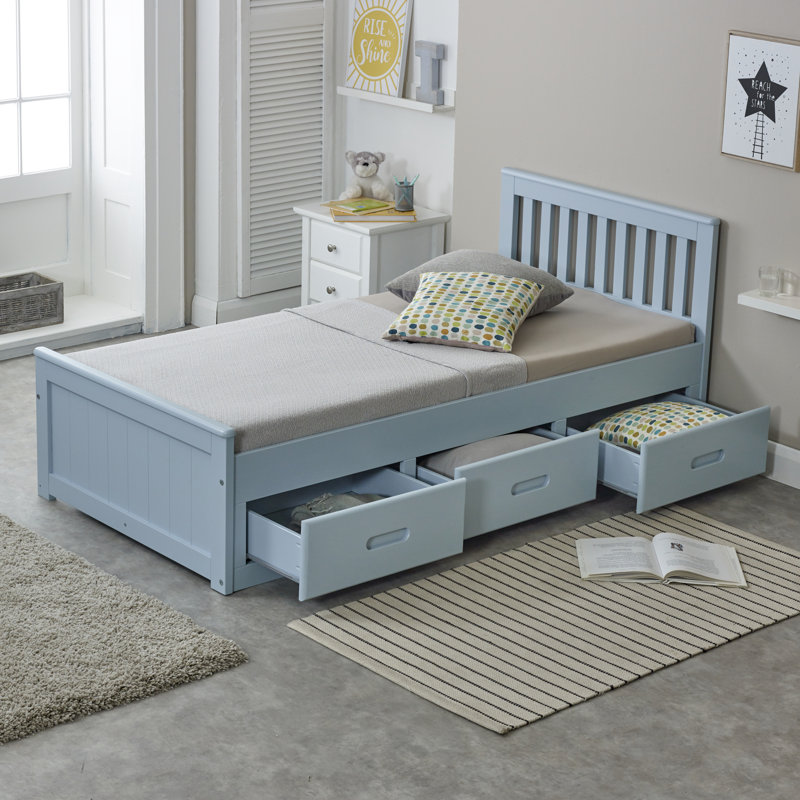 Vonore UK Single - DE 90 X 190 Cm Storage Bed, Blue