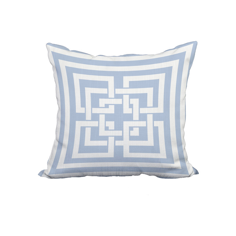 Coussin Manzi, 20 po x 20 po, Bleu