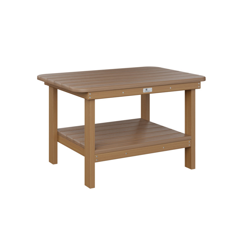 Outdoor Rectangle Coffee Table, Antique Mahogany, Natural Teak