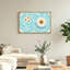 Marguerites blanches flottant dans une eau turquoise - Tableau sur toile-873117814