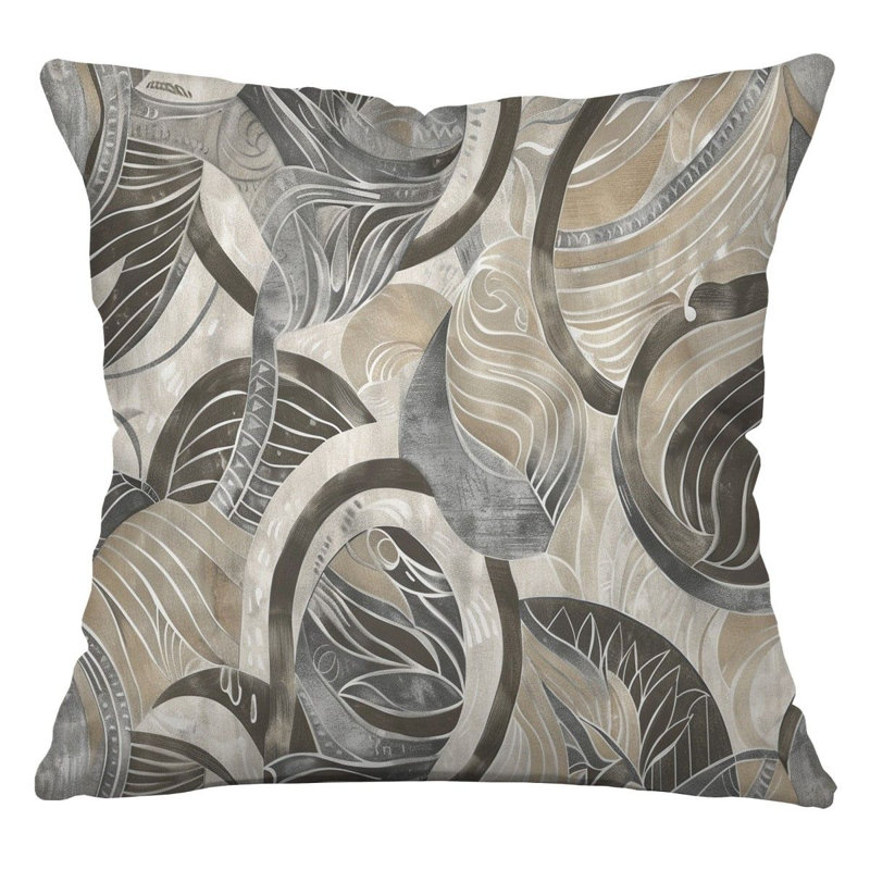 Nature Inspired Cool   Reversible Throw Pillow, 18"H x 18"W