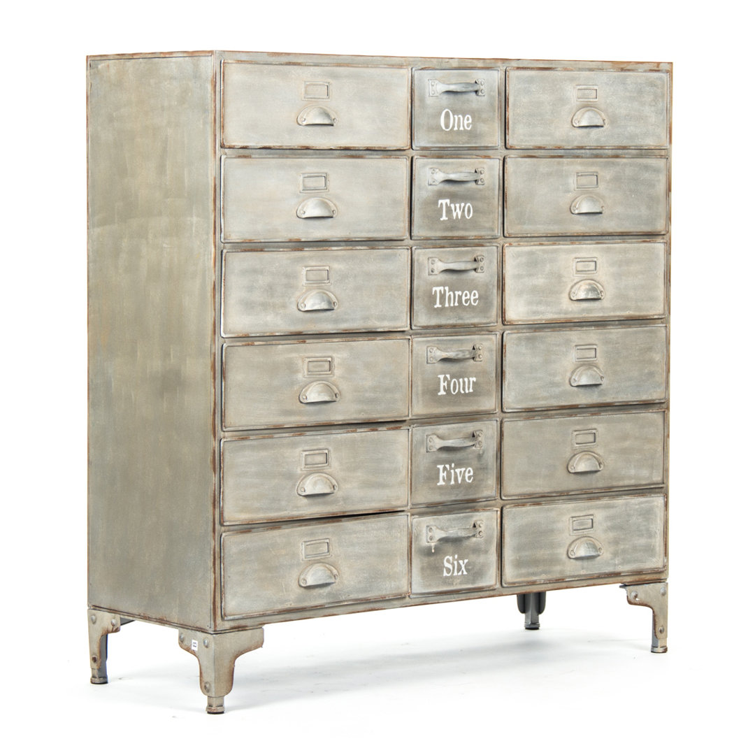 39.5'' Wide 18 -Drawer File Cabinet Zentique