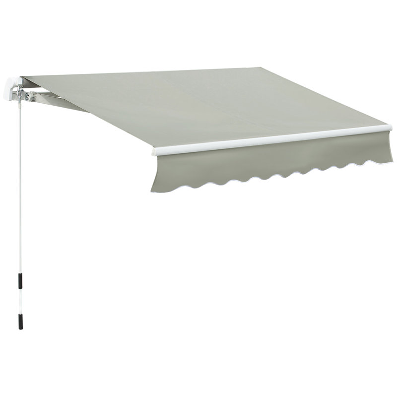 Patio Retractable Awning, 4.1" H x 6.6" W x 8.2" D, Gray