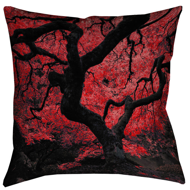 Housse de coussin Justin Duane, 16 po x 1 po, Rouge