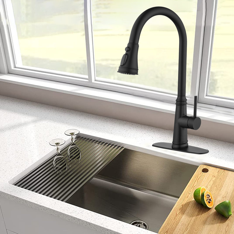 Naiyafly Pull Down Touch Kitchen Faucet, Matte Black