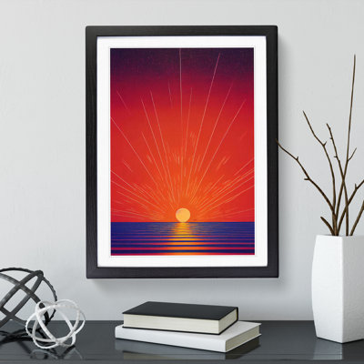 Classic Abstract Ocean Sunset - Wall Art