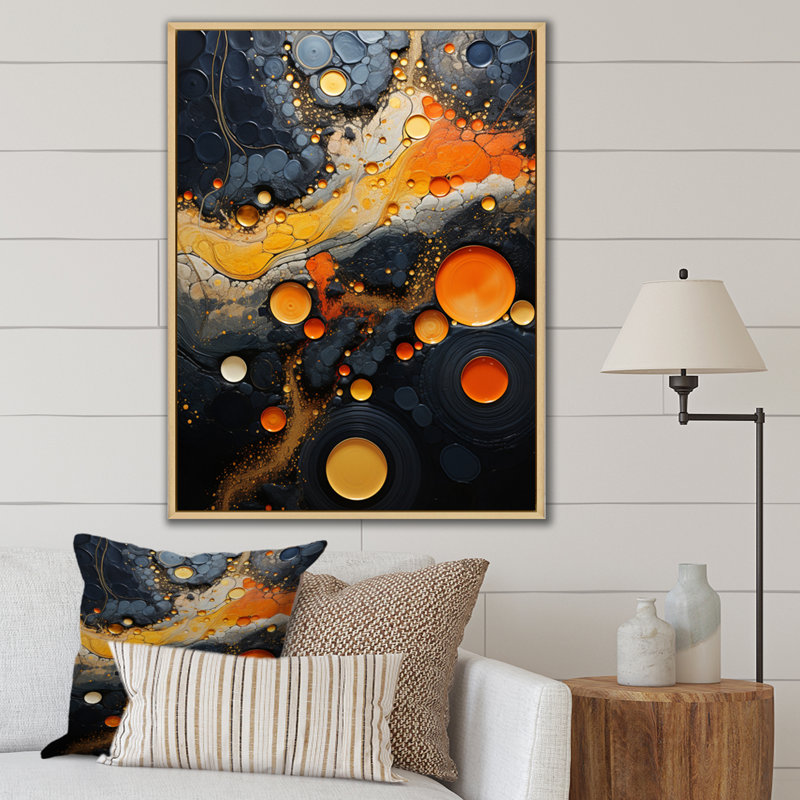 Geyser Geothermal Wonders Collage III - Art mural abstrait sur toile, H 44 po x l 34 po x P 1,5 po, Cadre naturel flottant