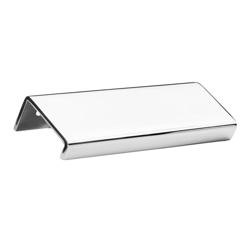 Modern Cabinet Finger Edge Pull, Polished Stainless Steel, 7 7/8″