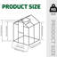 Serre en polycarbonate de 6 pi x 4 pi - Fabrication en aluminium résistante au vent et aux intempéries avec espace de drainage spacieux