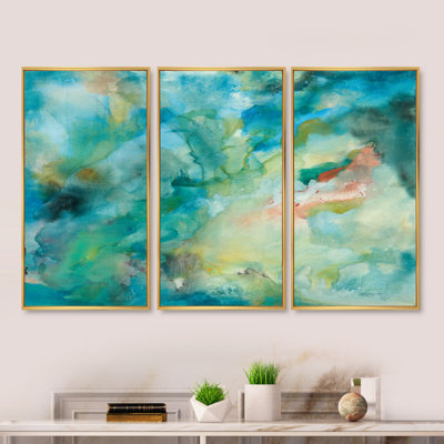 Interstellar - Ensemble de 3 reproductions d'art moderne sur toile encadrées