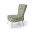 Fauteuil d'appoint rembourré vert et blanc Tranquil