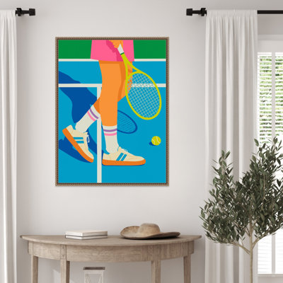 Tennis Player by Andreas Magnusson Framed Canvas Wall Art Print