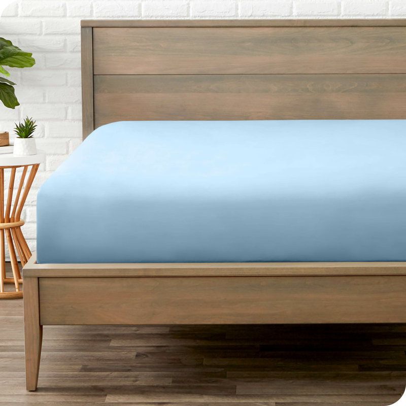 Fitted Bottom Sheet, Double, Light Blue