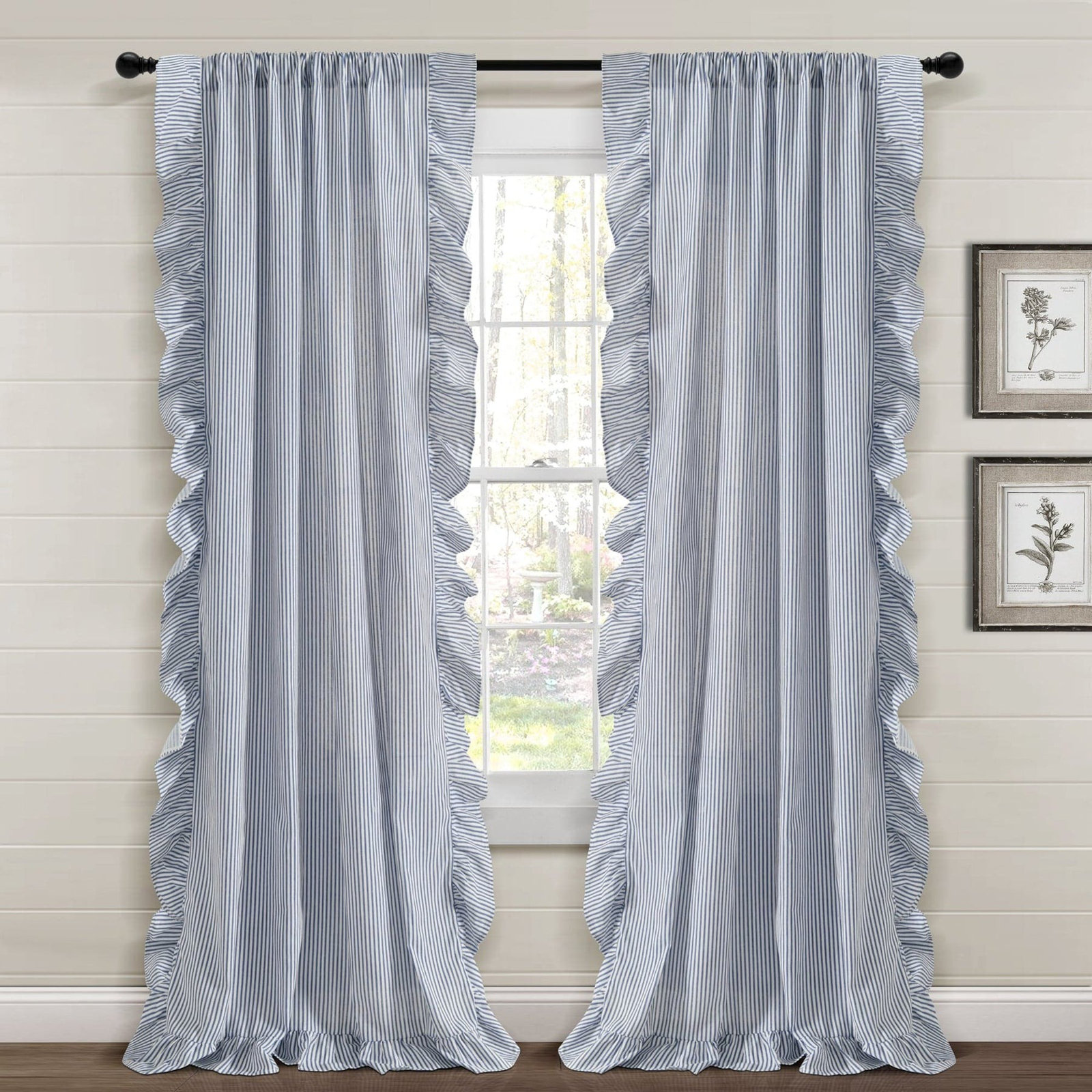 Yolandi Room Darkening Curtain Panel, Navy