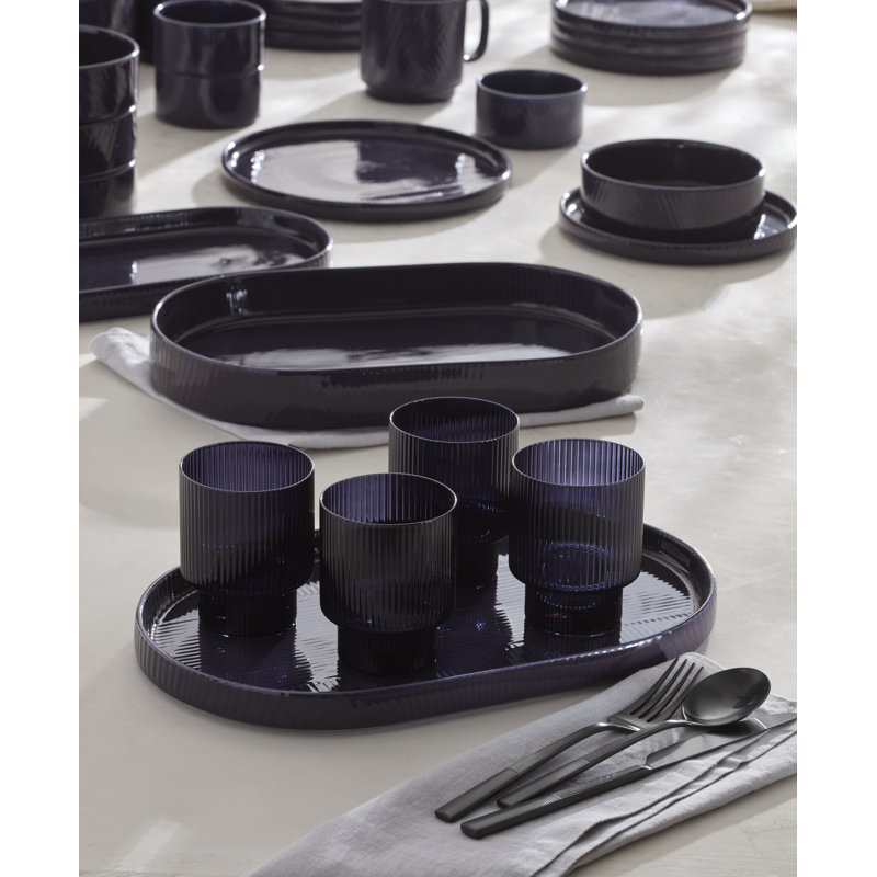 Modulus 2-Piece Serving Set, Black