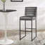 Tabouret de comptoir moderne de 26 pouces Vinn, capitonné, similicuir brun Vegan-1124821815-1124821800