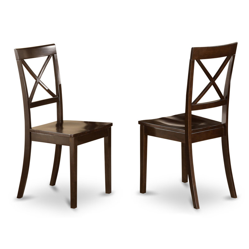 5 Piece Kitchen Table Set for 4 Includes a Round Dining Room Table with Pedestal and 4 Solid Wood Seat Chairs, Cappuccino