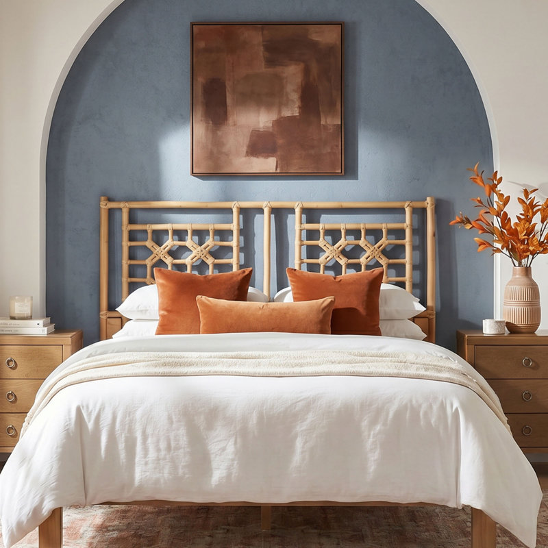 Rattan Headboard, Full, Natural