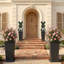 Grand pot de fleurs en plastique 2 paires de grandes jardinières d'intérieur et d'extérieur pour porche et patio (4 pièces)-218548913