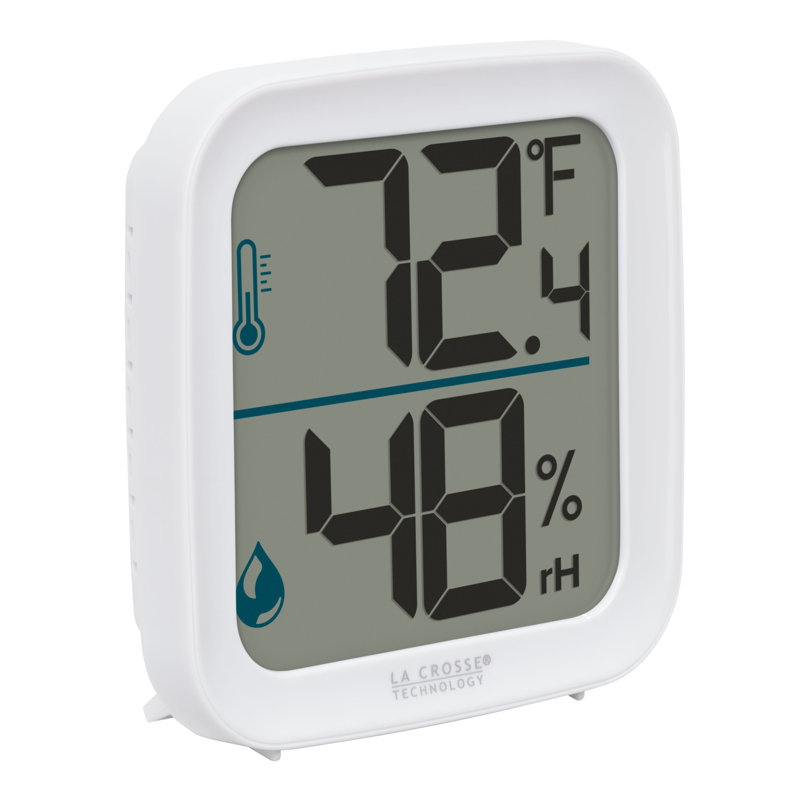 Thermomètre d'intérieur numérique avec humidité La Crosse Technology, Blanc