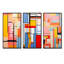 De Stijl, ensemble de 3 reproductions d'art sur toile pastel-84443316-84443319