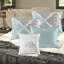 Modern Aqua Bedding Sets, Cotton Reversible Daybed, Guest Room Elegance