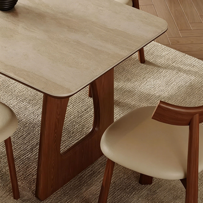 Mid-Century Rectangular Dining Table, 29.5"H x 70.9"L x 31.5"W
