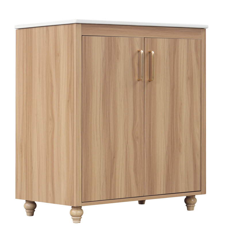 Meuble-lavabo multifonctionnel avec portes et tiroir 30 po