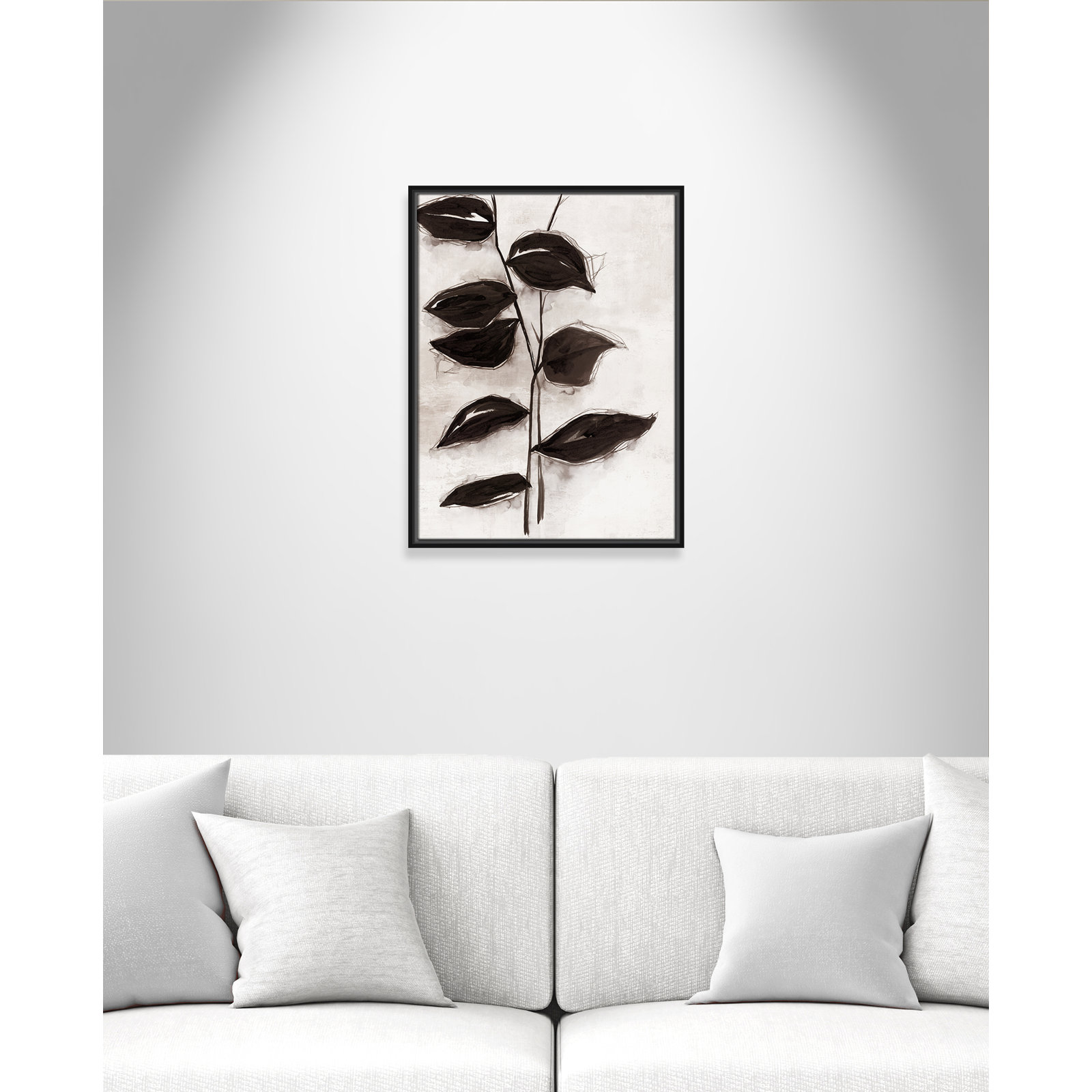 Leaves I by Eva Watts, Black Framed, 25.5" H x 19.5" W x 2" D