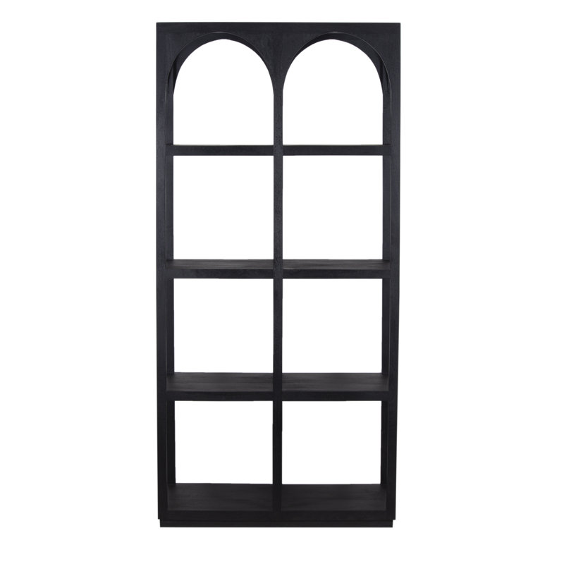 Tarragona Solid Mango Wood Bookcase, Black