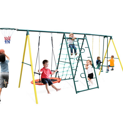 Outdoor Metal Swing , ' Love For Outdoors Multicolor Suitable Parks And Spaces