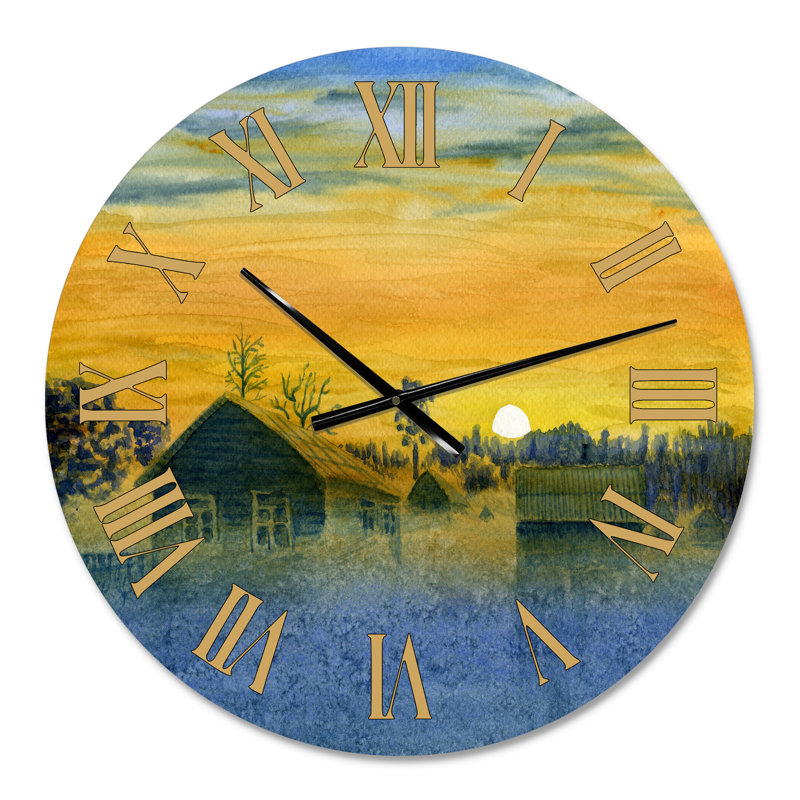 Horloge murale jaune, Petit