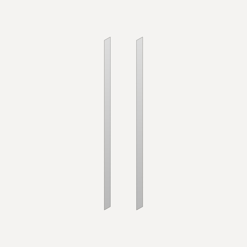Semi-Recessed M-Series Reserve Cabinet Side Kits, 48" H x 6" W x 0.08" D
