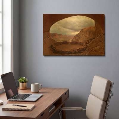 «False Kive Fisheye» par Mike Jones, art mural en métal doré, 24 po x 16 po