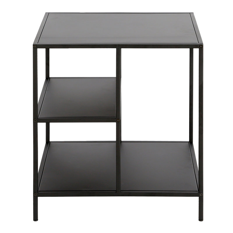 Table de bout à niveau en acier avec rangement, Bronze noirci