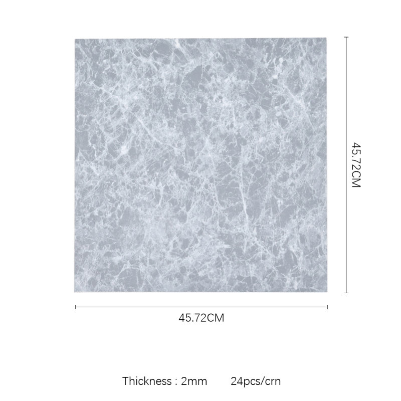 45.72cm W x 45.72cm L x 0.2cm Laminate Flooring