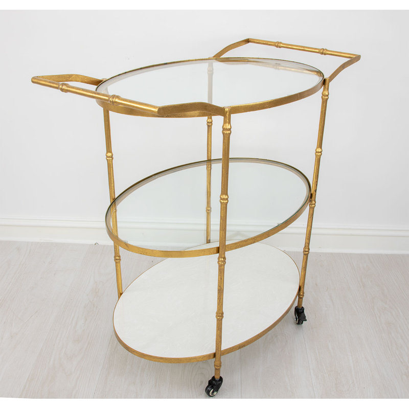 Kelly Serving Cart, Gold