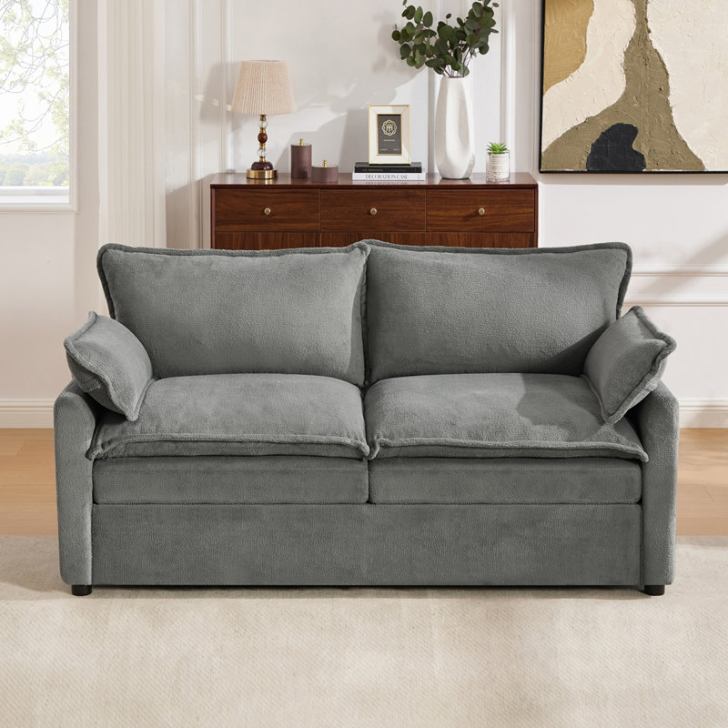 Canapé moderne avec causeuse 67,7 po, Gris