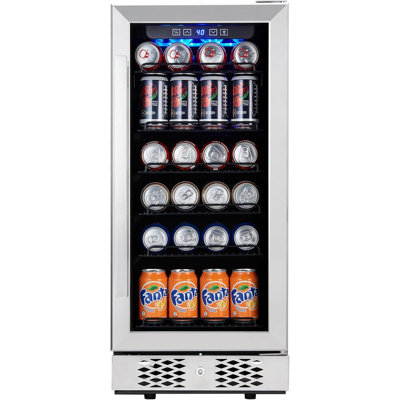 15 Inch Beverage Refrigerator, 96 Cans Beverage Fridge